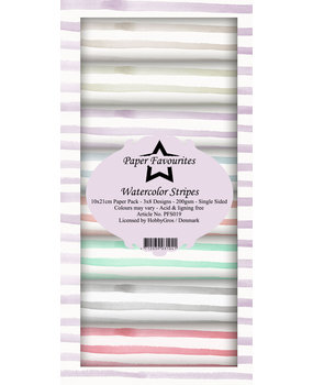Paper Favourites Watercolor Stripes Slim Paper Pack (PFS019) (DISCONTINUED)