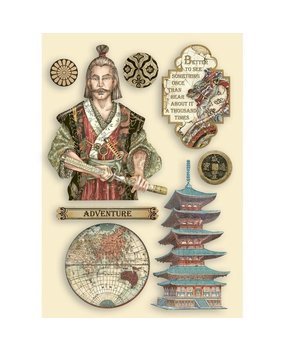 Stamperia Wooden Shapes A5 Sir Vagabond in Japan Samurai (KLSP110) (DISCONTINUED)