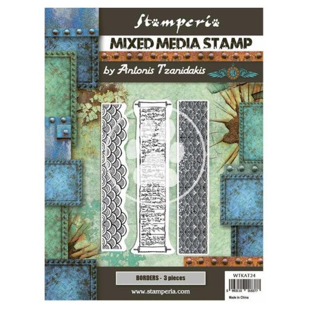 Stamperia Mixed Media Stamp Sir Vagabond in Japan Borders (WTKAT24) (DISCONTINUED) Stamperia Mixed Media Stamp Sir Vagabond in Japan Borders (WTKAT24) (DISCONTINUED)