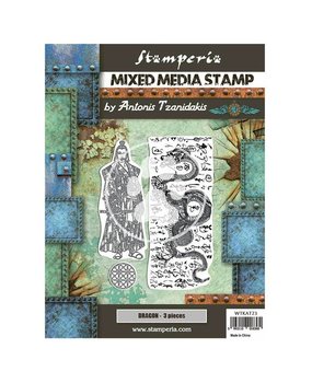 Stamperia Mixed Media Stamp Sir Vagabond in Japan Dragon (WTKAT23) (DISCONTINUED)