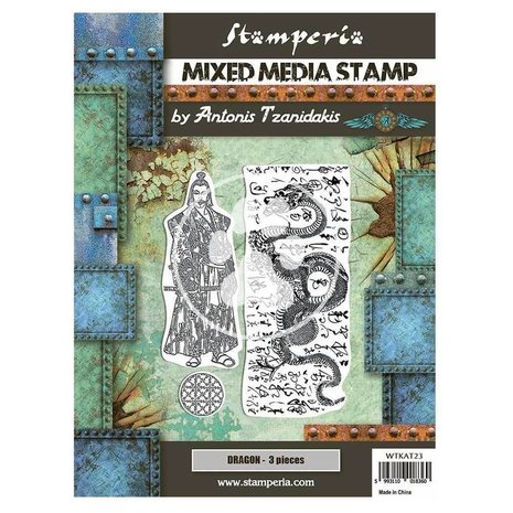 Stamperia Mixed Media Stamp Sir Vagabond in Japan Dragon (WTKAT23) (DISCONTINUED) Stamperia Mixed Media Stamp Sir Vagabond in Japan Dragon (WTKAT23) (DISCONTINUED)
