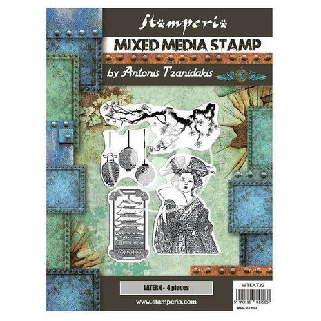 Stamperia Mixed Media Stamp Sir Vagabond in Japan Lantern (WTKAT22) (DISCONTINUED) Stamperia Mixed Media Stamp Sir Vagabond in Japan Lantern (WTKAT22) (DISCONTINUED)