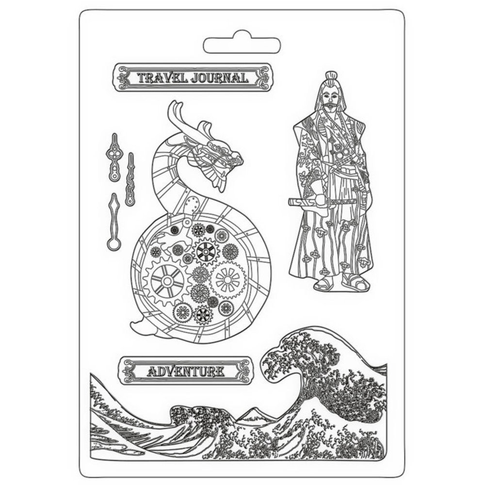 Stamperia Soft Mould A4 Sir Vagabond in Japan Dragon (K3PTA4508) (DISCONTINUED) Stamperia Soft Mould A4 Sir Vagabond in Japan Dragon (K3PTA4508) (DISCONTINUED)