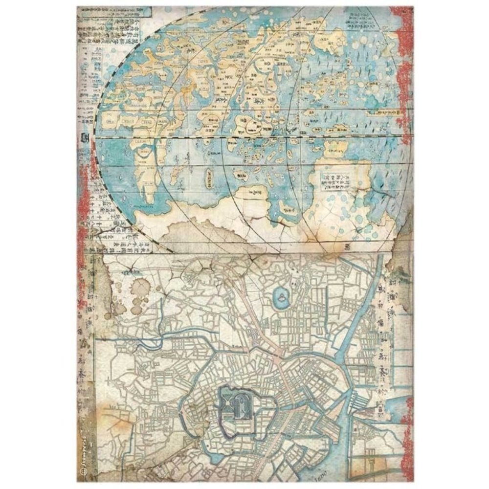 Stamperia Rice Paper A4 Sir Vagabond in Japan Map (6 pcs) (DFSA4610) (DISCONTINUED) Stamperia Rice Paper A4 Sir Vagabond in Japan Map (6 pcs) (DFSA4610) (DISCONTINUED)