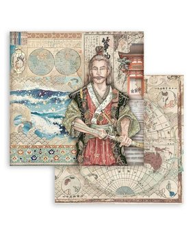 Stamperia Sir Vagabond in Japan Samurai 12x12 Inch Paper Sheets (10pcs) (SBB821) (DISCONTINUED)