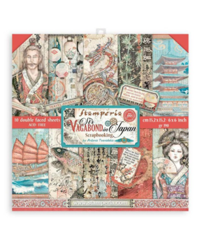 Stamperia Sir Vagabond in Japan 6x6 Inch Paper Pack (SBBXS08) (DISCONTINUED)