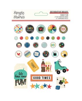 Simple Stories Family Fun Decorative Brads (15620) (OUTLET)