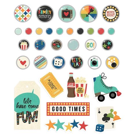 Simple Stories Family Fun Decorative Brads (15620) (OUTLET)