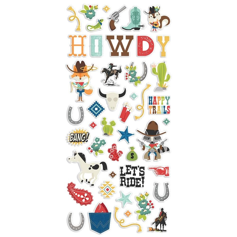 Simple Stories Howdy! Puffy Stickers (15418) (DISCONTINUED)