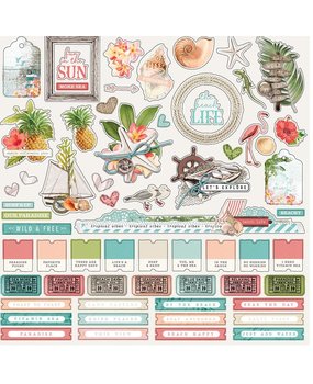 Simple Stories Simple Vintage Coastal Combo Sticker (12701) (DISCONTINUED)