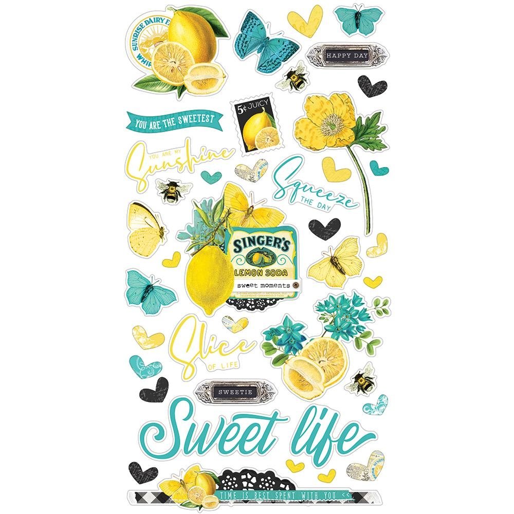 Simple Stories Simple Vintage Lemon Twist Chipboard (15220) (DISCONTINUED)