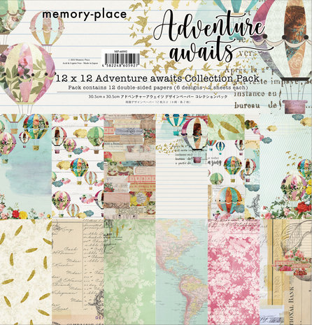 Memory Place Adventure Awaits 12x12 Inch Paper Pack (MP-60592) (OUTLET) Memory Place Adventure Awaits 12x12 Inch Paper Pack (MP-60592) (OUTLET)