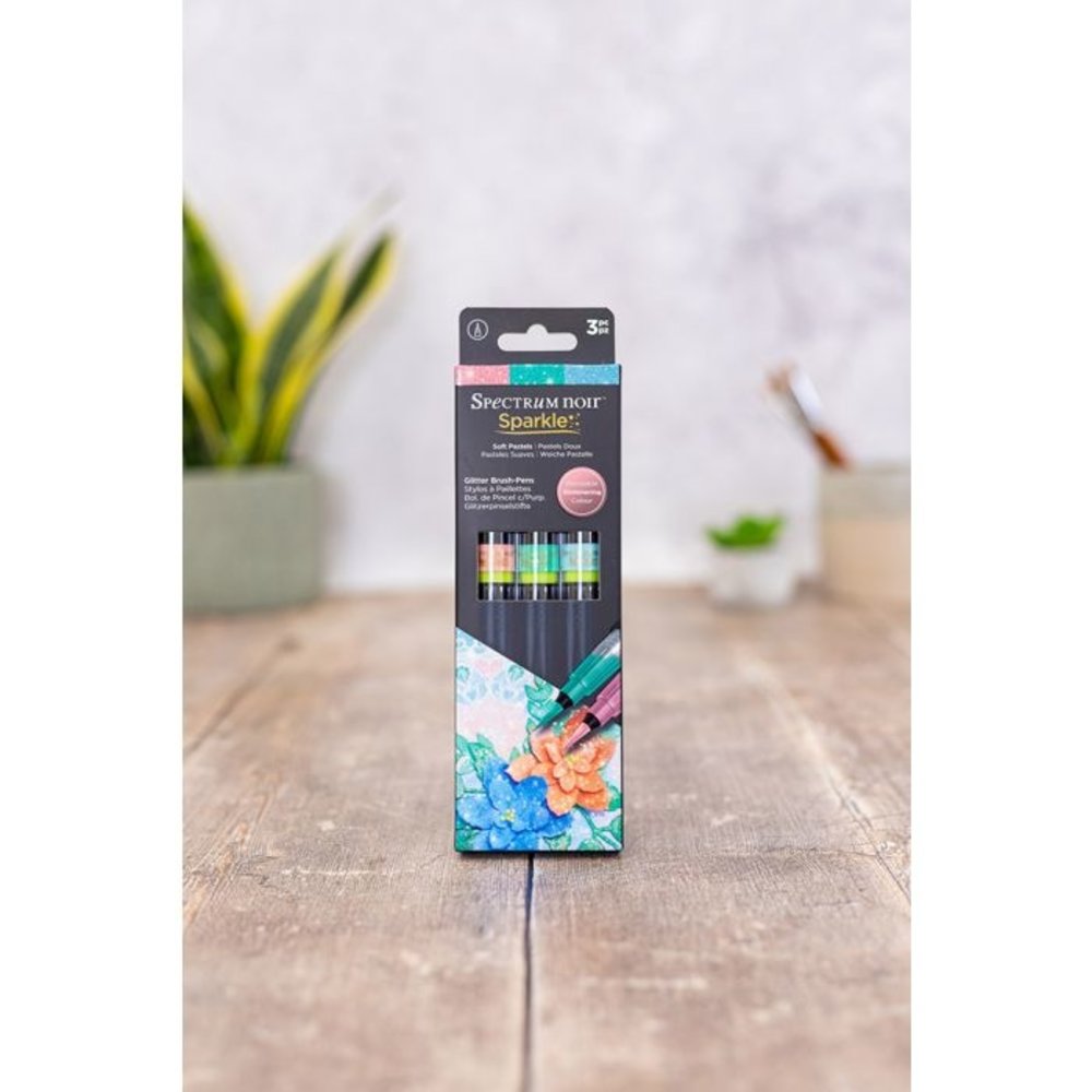 Spectrum Noir Sparkle Brush Pens Soft Pastels (3pcs) (SPECN-SPA-SPT3) (DISCONTINUED)