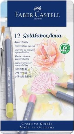 Faber Castell Goldfaber Aqua Watercolour Pencils (12pcs) Pastel (FC-114622) Faber Castell Goldfaber Aqua Watercolour Pencils (12pcs) Pastel (FC-114622)