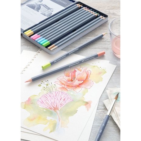 Faber Castell Goldfaber Aqua Watercolour Pencils (12pcs) Pastel (FC-114622) Faber Castell Goldfaber Aqua Watercolour Pencils (12pcs) Pastel (FC-114622)