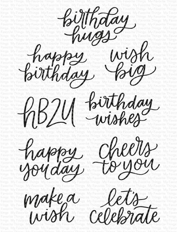 My Favorite Things Mini Birthday Messages Clear Stamps (CS-581) (OUTLET)