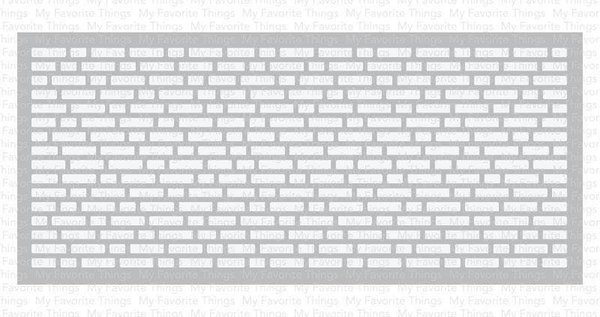 My Favorite Things Slimline English Brick Wall Stencil (ST-160) (OUTLET)