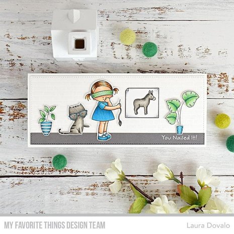 My Favorite Things Slimline English Brick Wall Stencil (ST-160) (OUTLET)