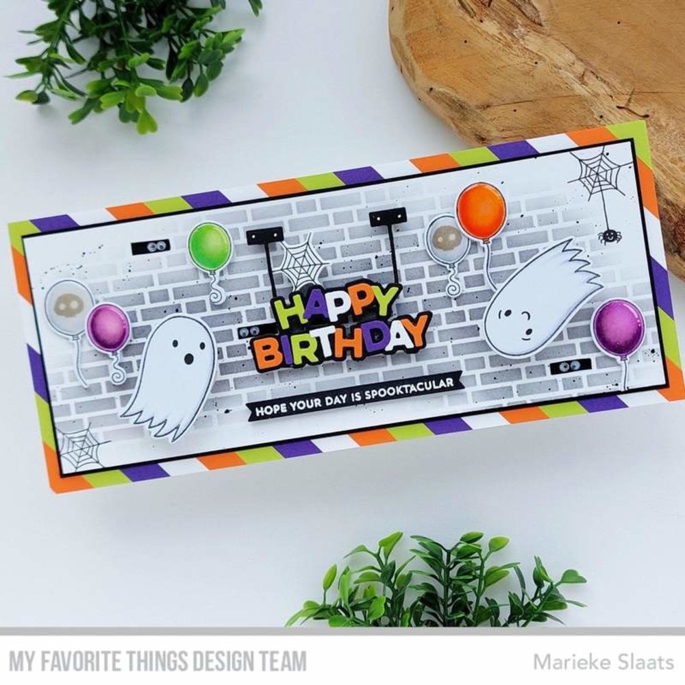 My Favorite Things Slimline English Brick Wall Stencil (ST-160) (OUTLET)