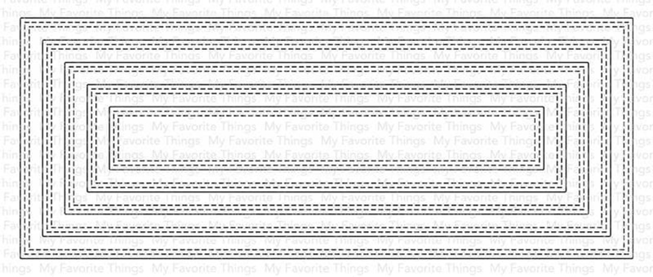 My Favorite Things Slimline Double Stitched Rectangle Stax Die-namics (MFT-2056) (OUTLET)