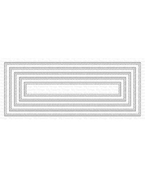 My Favorite Things Slimline Double Stitched Rectangle Stax Die-namics (MFT-2056) (OUTLET)