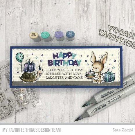 My Favorite Things Slimline Double Stitched Rectangle Stax Die-namics (MFT-2056) (OUTLET)