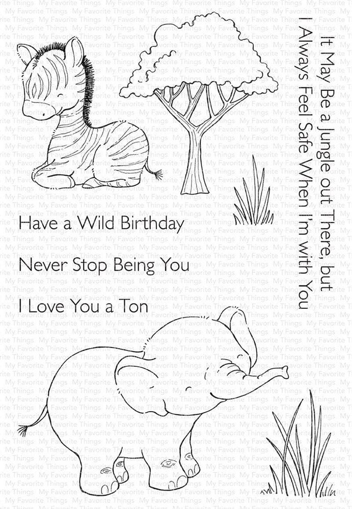 My Favorite Things Sweetest Safari Set 1 Clear Stamps (SY-36) (OUTLET)