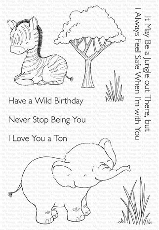 My Favorite Things Sweetest Safari Set 1 Clear Stamps (SY-36) (OUTLET)