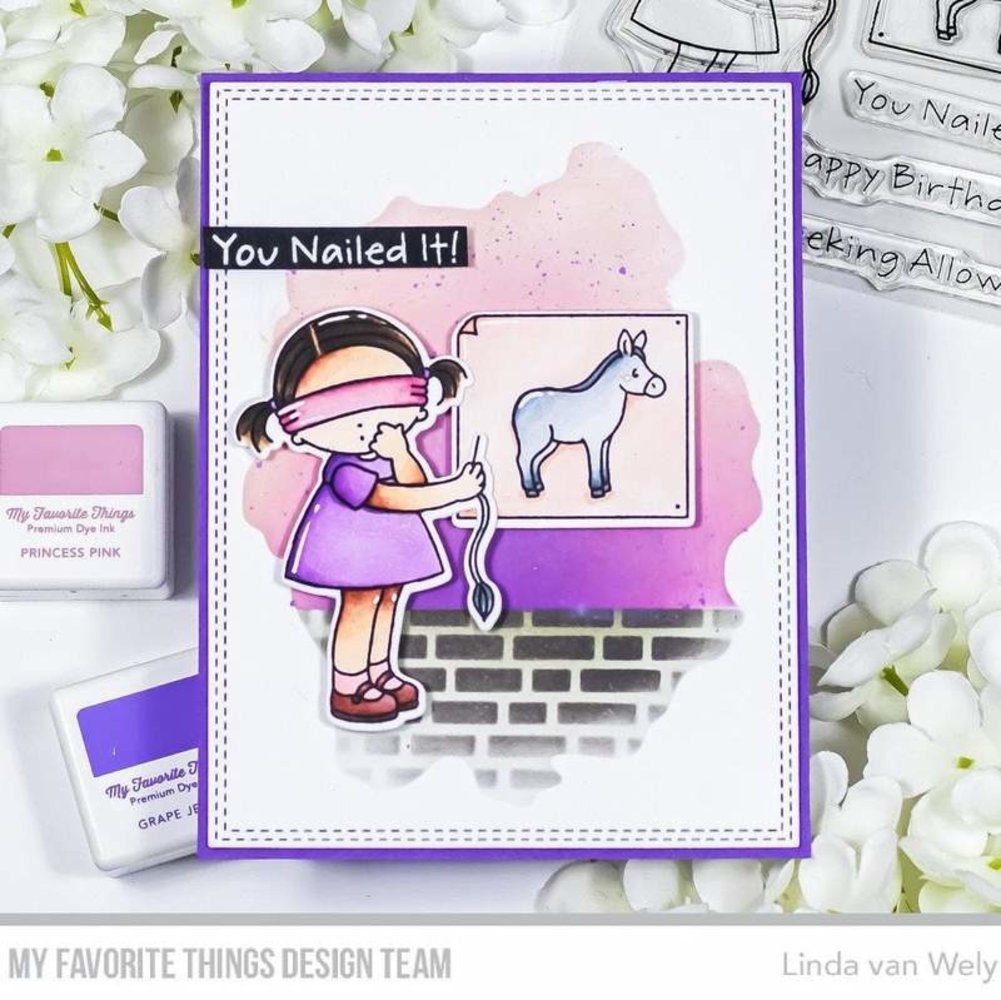 My Favorite Things Slimline English Brick Wall Stencil (ST-160) (OUTLET)