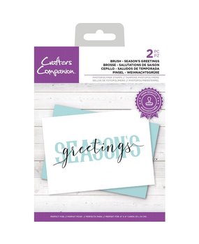 Crafter's Companion Brush Seasons Greetings Clear Stamps (CC-STP-BSEGR) (OUTLET)