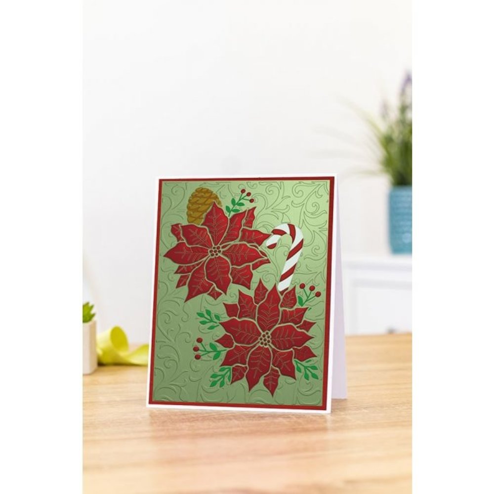 Gemini Precious Poinsettias 3D Embossing Folder & Stencil (GEM-EF5-3D-PRPO) (DISCONTINUED) Gemini Precious Poinsettias 3D Embossing Folder & Stencil (GEM-EF5-3D-PRPO) (DISCONTINUED)