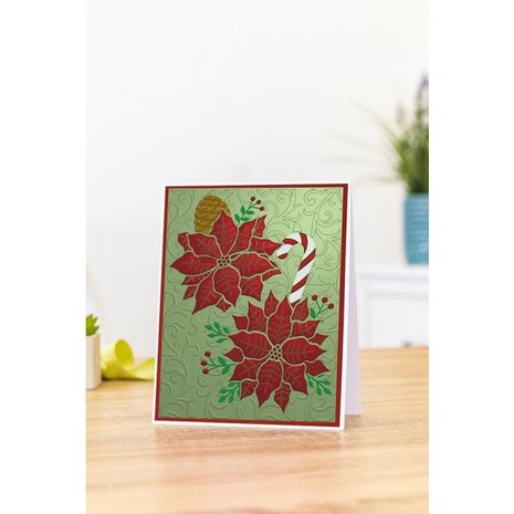 Gemini Precious Poinsettias 3D Embossing Folder & Stencil (GEM-EF5-3D-PRPO) (DISCONTINUED) Gemini Precious Poinsettias 3D Embossing Folder & Stencil (GEM-EF5-3D-PRPO) (DISCONTINUED)