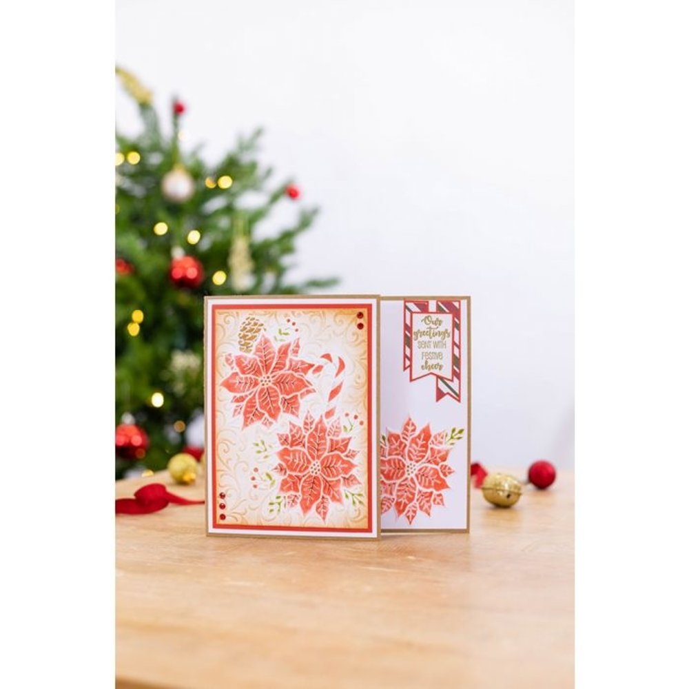 Gemini Precious Poinsettias 3D Embossing Folder & Stencil (GEM-EF5-3D-PRPO) (DISCONTINUED) Gemini Precious Poinsettias 3D Embossing Folder & Stencil (GEM-EF5-3D-PRPO) (DISCONTINUED)