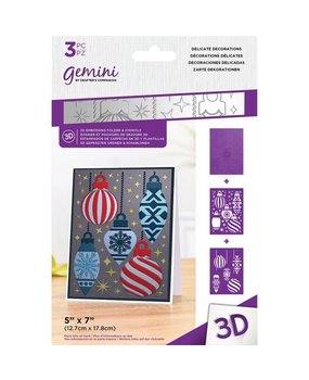Gemini Delicate Decorations 3D Embossing Folder & Stencil (GEM-EF5-3D-DDEC) (DISCONTINUED)