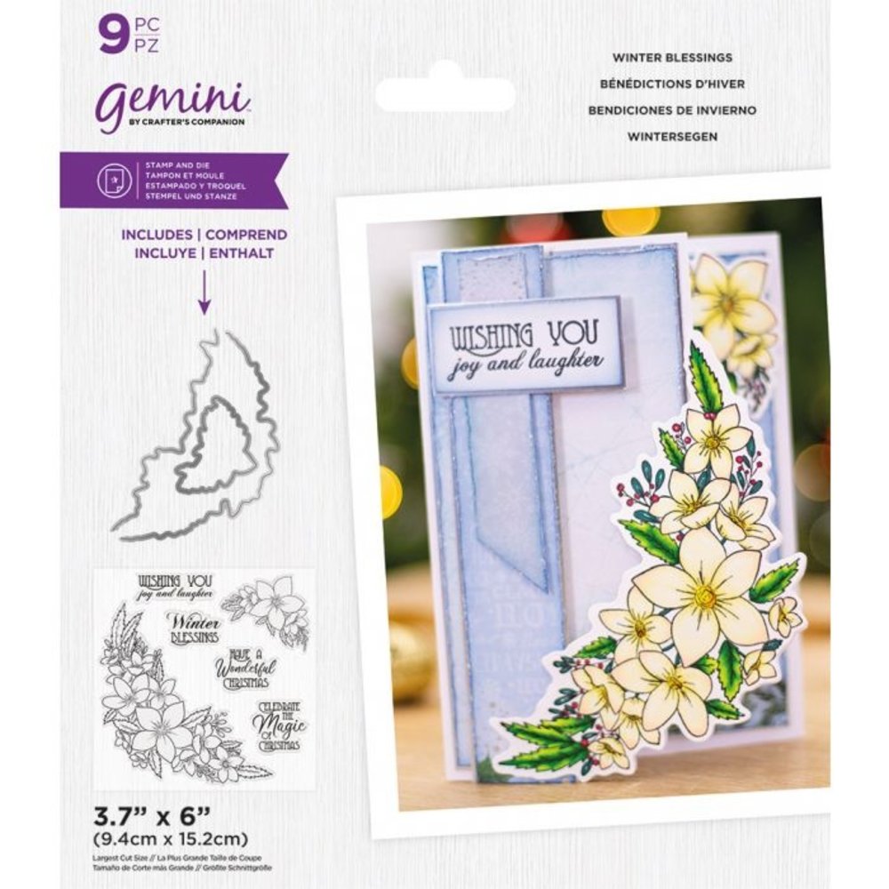 Gemini Winter Blessings Stamp & Die (GEM-STD-WIBL) (OUTLET)