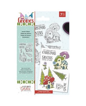 Crafter's Companion Gnomes Clear Stamps Gnome Village (NG-GN-ST-GVILL) (OUTLET)