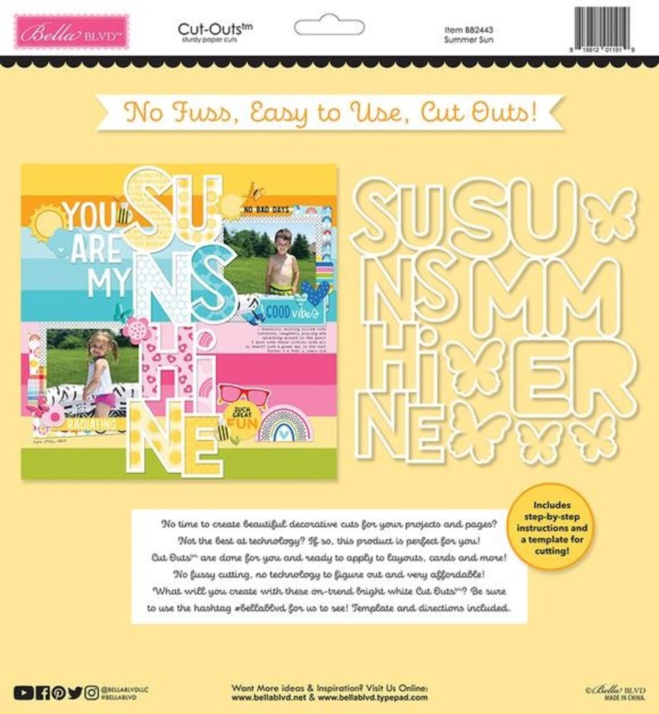 Bella BLVD Summer Sun 12x12 Inch Cut Outs (BB2443) (OUTLET)