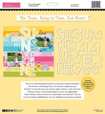 Bella BLVD Summer Sun 12x12 Inch Cut Outs (BB2443) (OUTLET)