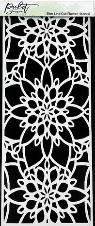 Picket Fence Studios Slim Line Cut Flower 4x10 Inch Stencil (SC-237) (OUTLET)
