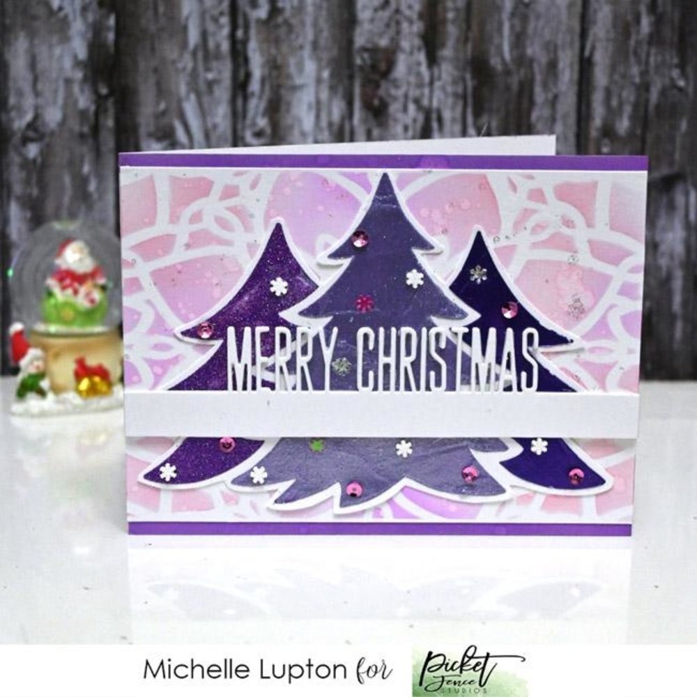 Picket Fence Studios Slim Line Cut Flower 4x10 Inch Stencil (SC-237) (OUTLET)