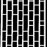 Picket Fence Studios Slim Line Horizontal English Brick Wall 4x10 Inch Stencil (SC-263) (OUTLET)