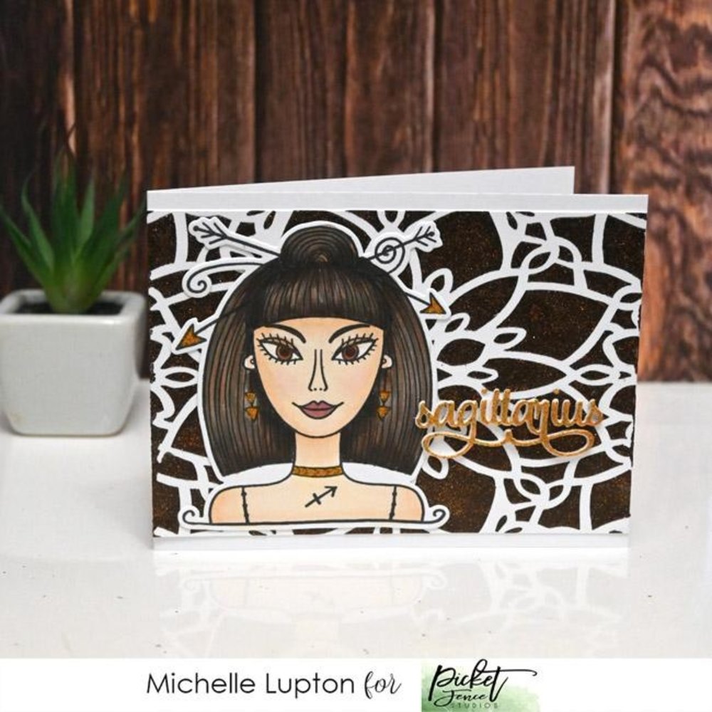 Picket Fence Studios Slim Line Cut Flower 4x10 Inch Stencil (SC-237) (OUTLET)