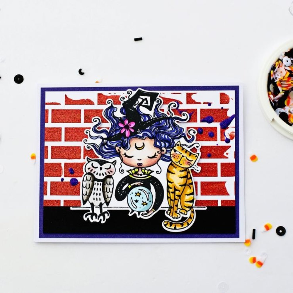 Picket Fence Studios Slim Line Horizontal English Brick Wall 4x10 Inch Stencil (SC-263) (OUTLET)