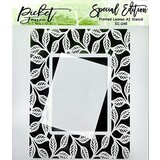 Picket Fence Studios Framed Leaves 6x6 Inch Stencil (SC-246) (OUTLET)