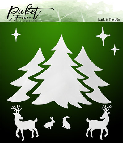 Picket Fence Studios A Winter Scene 6x6 Inch Stencil (SC-255) (OUTLET) Picket Fence Studios A Winter Scene 6x6 Inch Stencil (SC-255) (OUTLET)