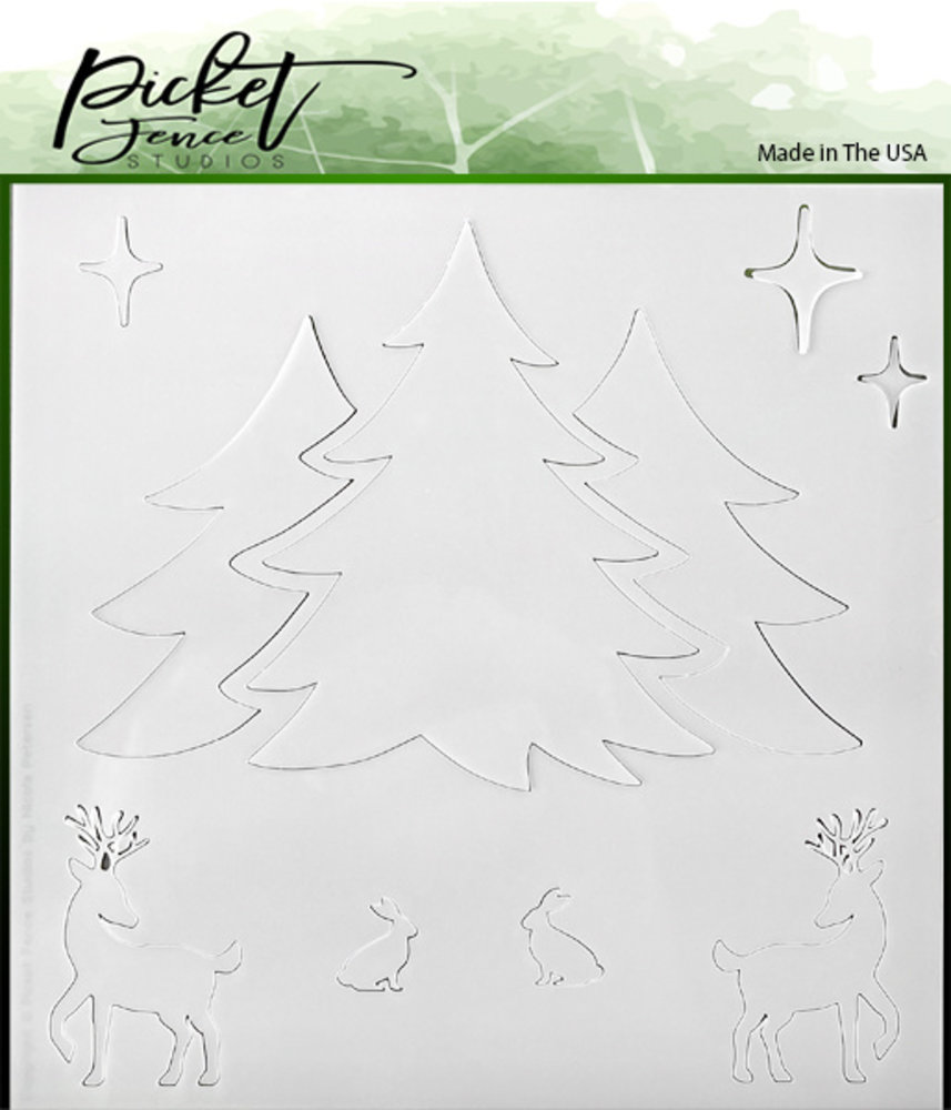 Picket Fence Studios A Winter Scene 6x6 Inch Stencil (SC-255) (OUTLET) Picket Fence Studios A Winter Scene 6x6 Inch Stencil (SC-255) (OUTLET)