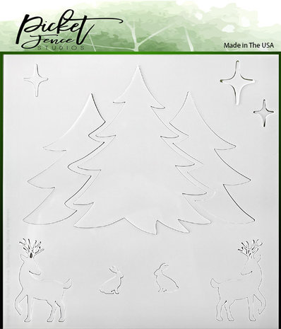 Picket Fence Studios A Winter Scene 6x6 Inch Stencil (SC-255) (OUTLET) Picket Fence Studios A Winter Scene 6x6 Inch Stencil (SC-255) (OUTLET)