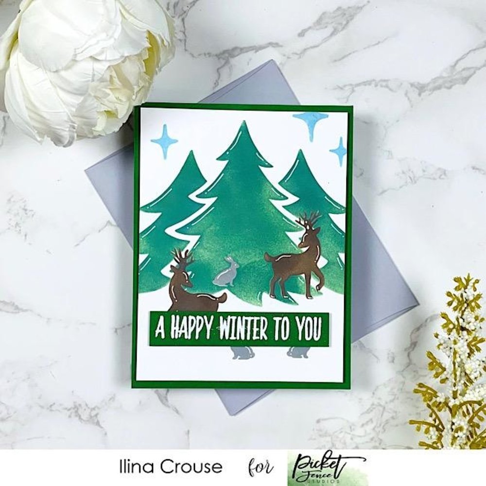 Picket Fence Studios A Winter Scene 6x6 Inch Stencil (SC-255) (OUTLET) Picket Fence Studios A Winter Scene 6x6 Inch Stencil (SC-255) (OUTLET)
