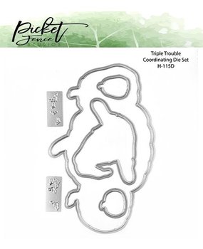 Picket Fence Studios Triple Trouble 6x6 Inch Dies (H-115D) (OUTLET)