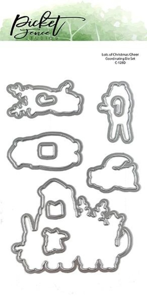 Picket Fence Studios Lots of Christmas Cheer 4x8 Inch Dies (C-128D) (OUTLET)